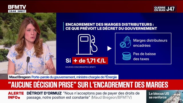 Carburants: Nous n'avons pris aucune décision sur l'encadrement des marges des distributeurs, assure Maud Bregeon