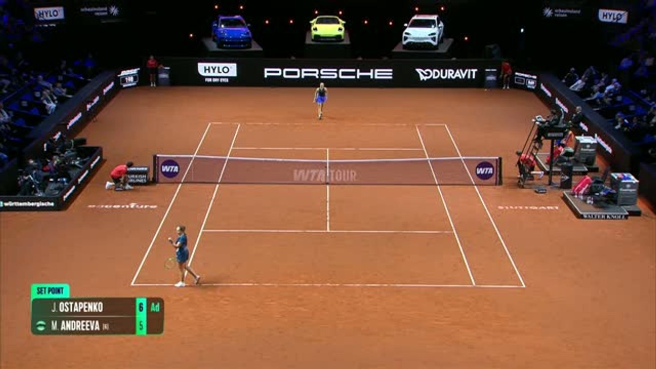 Stuttgart - Andreeva passe l’obstacle Ostapenko pour son entrée en lice