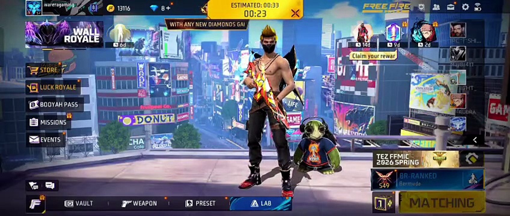 free fire max gameplay #gaming part-5 || Date-30-04-2026