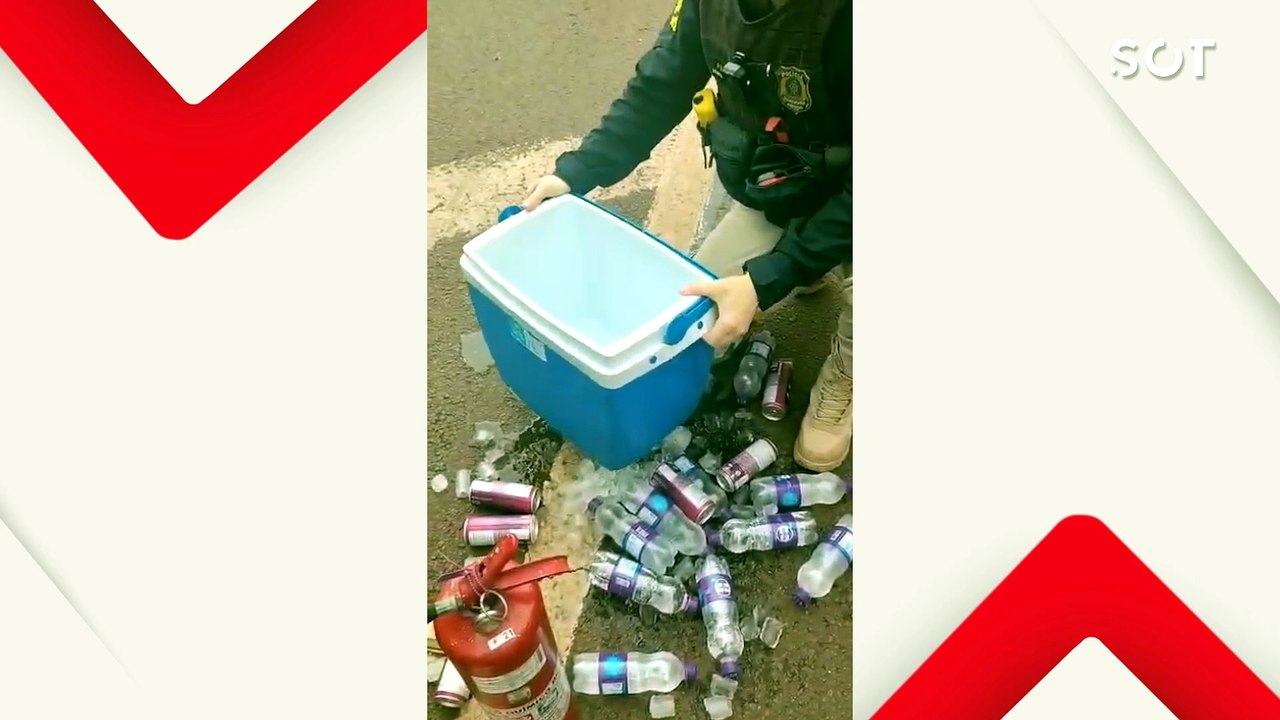 PRF apreende medicamentos proibidos escondidos em caixa térmica na BR-277, no Paraná