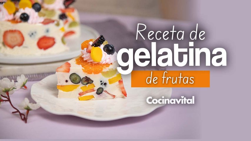Receta de gelatina de frutas cremosa con queso crema
