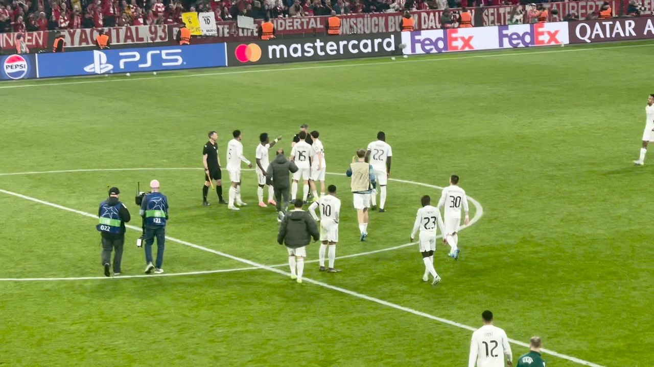 Munich meltdown: Real Madrid players confront referee after Bayern loss