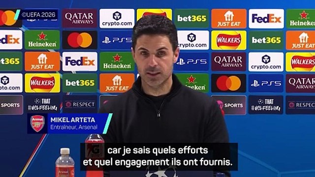 Arteta après la qualification : Très fier de mes joueurs