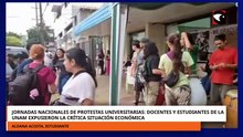 Docentes y estudiantes de la UNAM expusieron la crítica situación económica en las jornadas de lucha