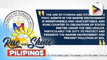 Ilegal na pagtapon at paggamit ng cyanide ng mga mangingisdang Chinese sa Ayungin Shoal, kinondena ng DFA