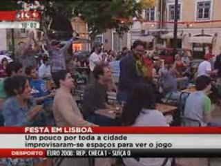 Supporters à Lisbonne Portugal Turquie