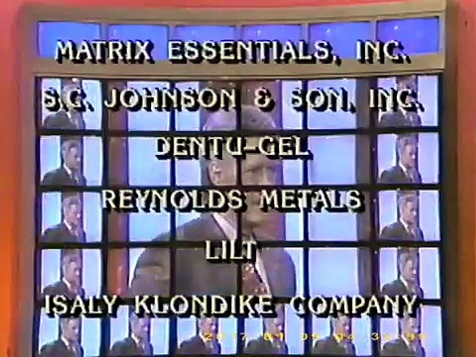 Jeopardy! closing credits, 10/19/92