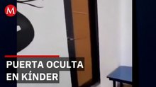 Hallan puerta oculta en kínder de Puebla y desata alarma entre padres
