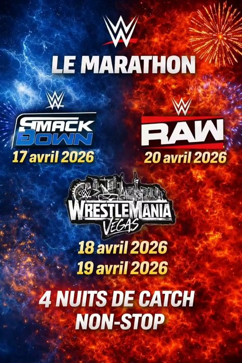 WRESTLEMANIA WEEK-END 🔥🔥🔥4 NUITS DE CATCH NON-STOP 💥SmackDown → WrestleMania Night 1 → Night 2 → RAW 😤Tout sur Netflix 🤯Les amis, de samedi à mardi je serai absent… je vais pas sortir, ça va être full catch et grosse fatigue 😅🔥