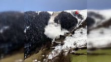 Trabzon’da korkutan çığ! O anlar kamerada