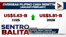 Overseas Filipino remittances nitong Pebrero, tumaas ayon sa BSP
