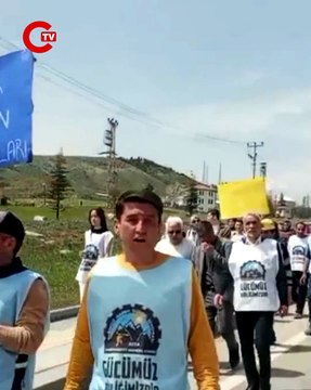 Doruk Madencilik işçileri Ankara'ya yürüyor