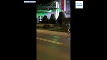Гуманоидный робот гоняется за дикими кабанами в польской столице Варшаве