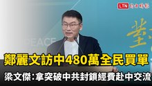鄭麗文訪中480萬全民買單 梁文傑：拿突破中共封鎖經費赴中交流