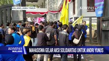 Aksi Solidaritas Untuk Andrie Yunus, Mahasiswa Bakar Ban