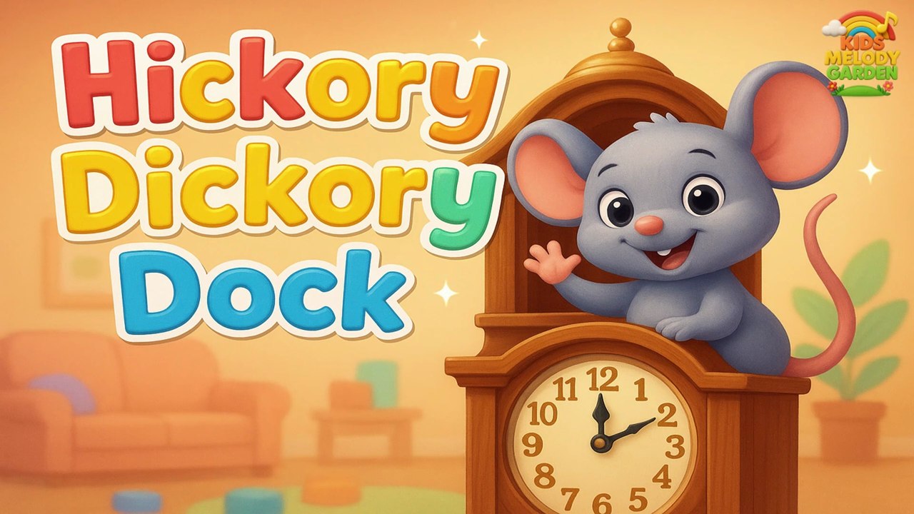 Hickory Dickory Dock | Mouse and Clock Nursery Rhyme | Fun Kids Song | Kids Melody Garden