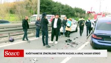 Kağıthane’de zincirleme trafik kazası; 6 araç hasar gördü