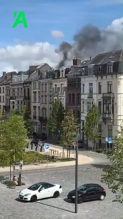 Incendie dans une habitation de la place Crombez à Tournai ce jeudi 16 avril 2026.