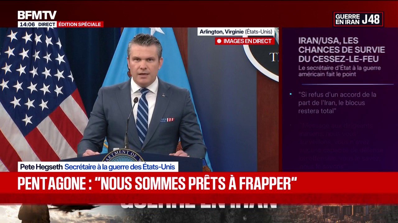 Guerre au Moyen-Orient: "Nous sommes prêts à frapper" en Iran, assure Pete Hegseth, secrétaire à la guerre des États-Unis