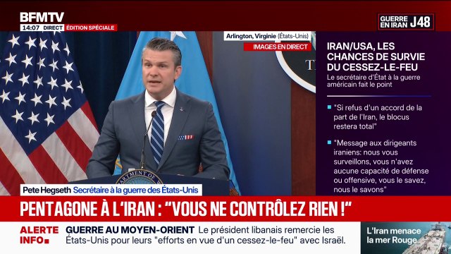 Les États-Unis et leur marine contrôlent le trafic dans le détroit d'Ormuz, assure Pete Hegseth, secrétaire à la Défense des États-Unis