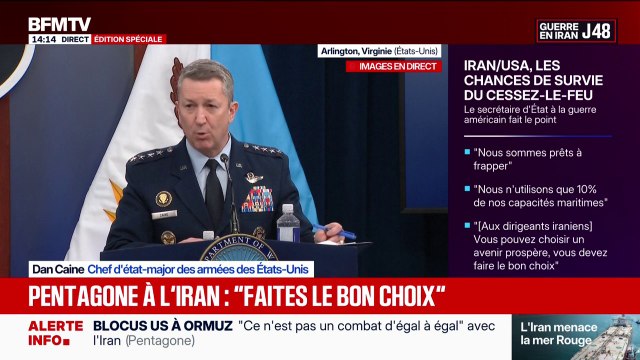 Guerre au Moyen-Orient: Les États-Unis restent prêts à reprendre les opérations de combat immédiatement , indique Dan Caine, chef d'état-major des armées