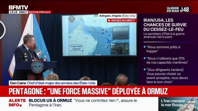 Détroit d'Ormuz: Il y a une force massive qui participe à ce blocus des côtes iraniennes, assure Dan Caine, chef d'état-major des armées américain