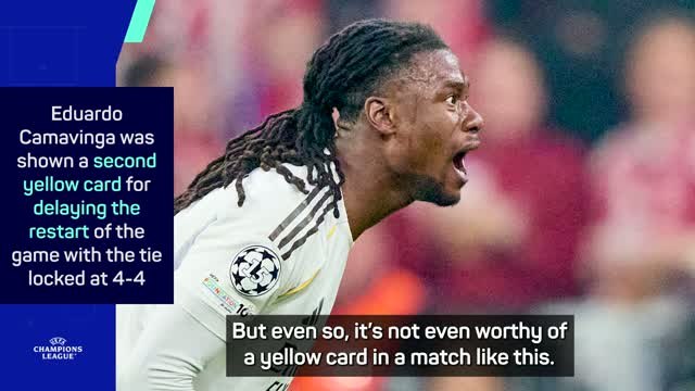 Arbeloa accuses referee of 'double mistake' in Camavinga sending off