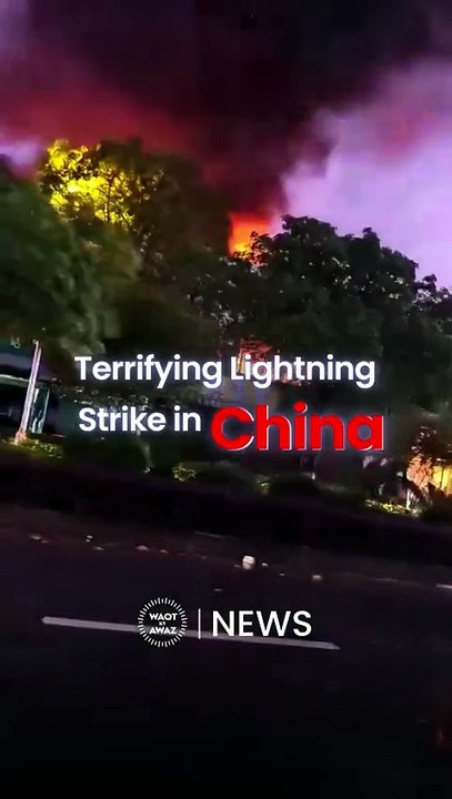 ⚡ LIGHTNING Sparks Massive Fire in China! 🚨 #Shorts #News