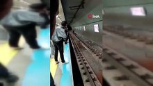 Metro istasyonunda intihar girişimi!