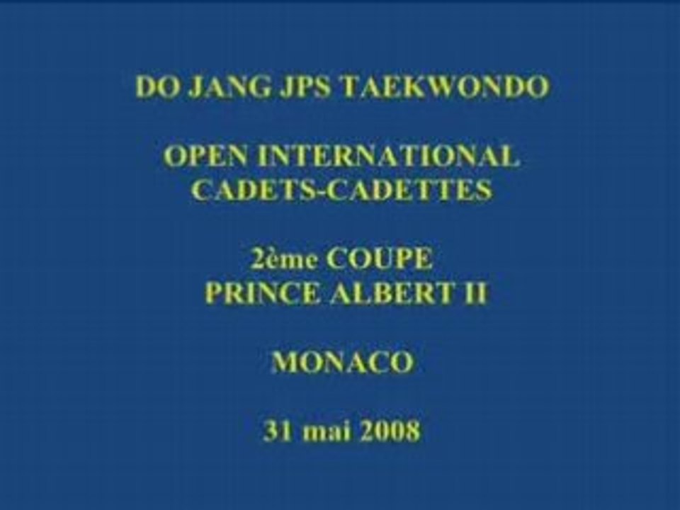 Open Monaco Cadets/Cadettes 2008 - Coupe Prince Albert II