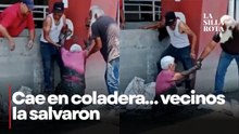 Indignación en Ecatepec: civiles rescatan a mujer tras caer en coladera