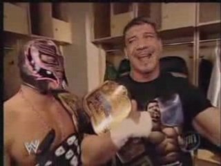 Rey Mysterio & Eddie Backstage 24/3/05