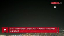 İsrail’e atılan misilleme roketler Akka ve Nahariya semalarında görüntülendi
