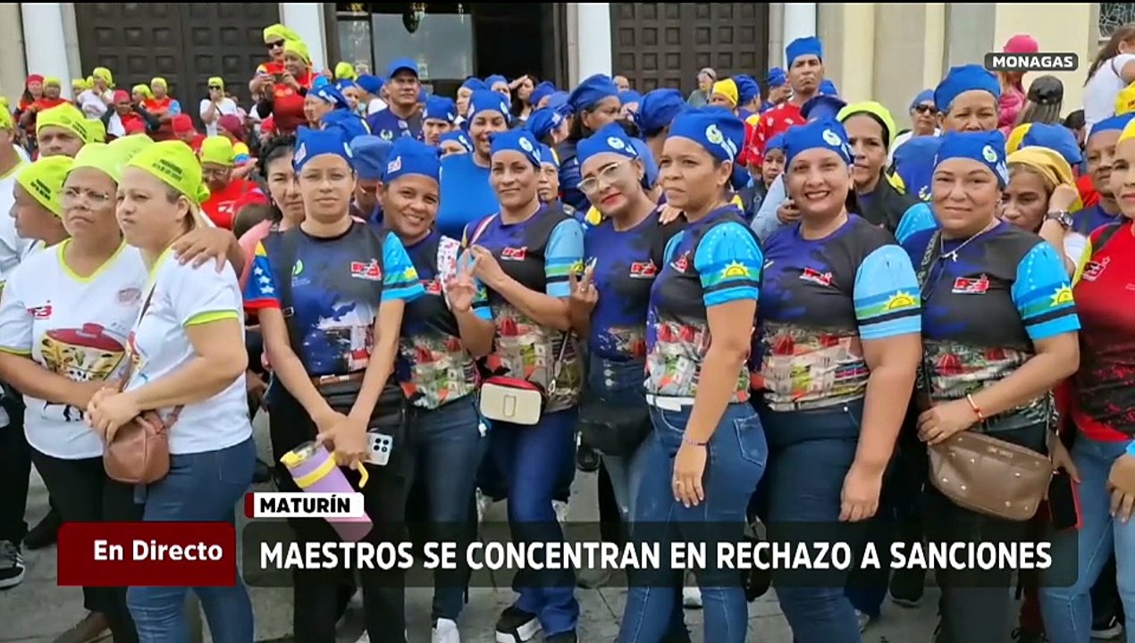 Monagas | Más de 3 mil maestros se movilizaron en rechazo a las sanciones contra Venezuela