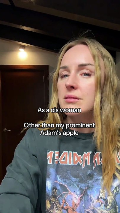 Cis woman adam's apple