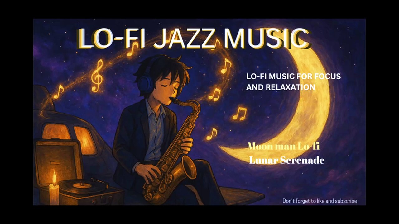 Lunar Serenade - Lo-fi jazz music for focus, rest and relaxation