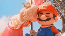 SUPER MARIO GALAXY MOVIE - Peach kisses Mario on the cheek