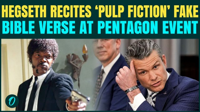 Pete Hegseth QUOTES ‘Pulp Fiction’ Fake Bible Verse At Pentagon Prayer Service; Sparks Controversy