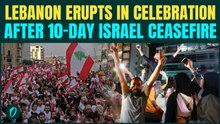 Lebanon Citizens Celebrate 10-Day Ceasefire With Israel, Mediated by Trump | Hezbollah Hails Victory