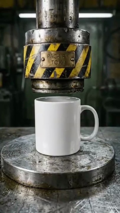 Hydraulic Press vs Coffee Mug ☕💥 | Ultimate Crush Test