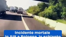 Incidente mortale in A14 a Bologna, lo schianto terribile tra cisterna e Tir: il video