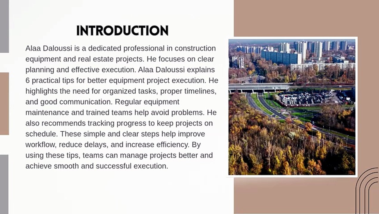 Alaa Daloussi Reveals 6 Practical Tips for Better Equipment Project Execution