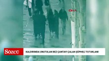 Beyoğlu’nda kaldırımda unutulan bez çantayı çalan şüpheli tutuklandı
