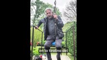 Miguel Ángel Revilla se vuelve viral con su salto en tirolina en el cumpleaños de su nieta