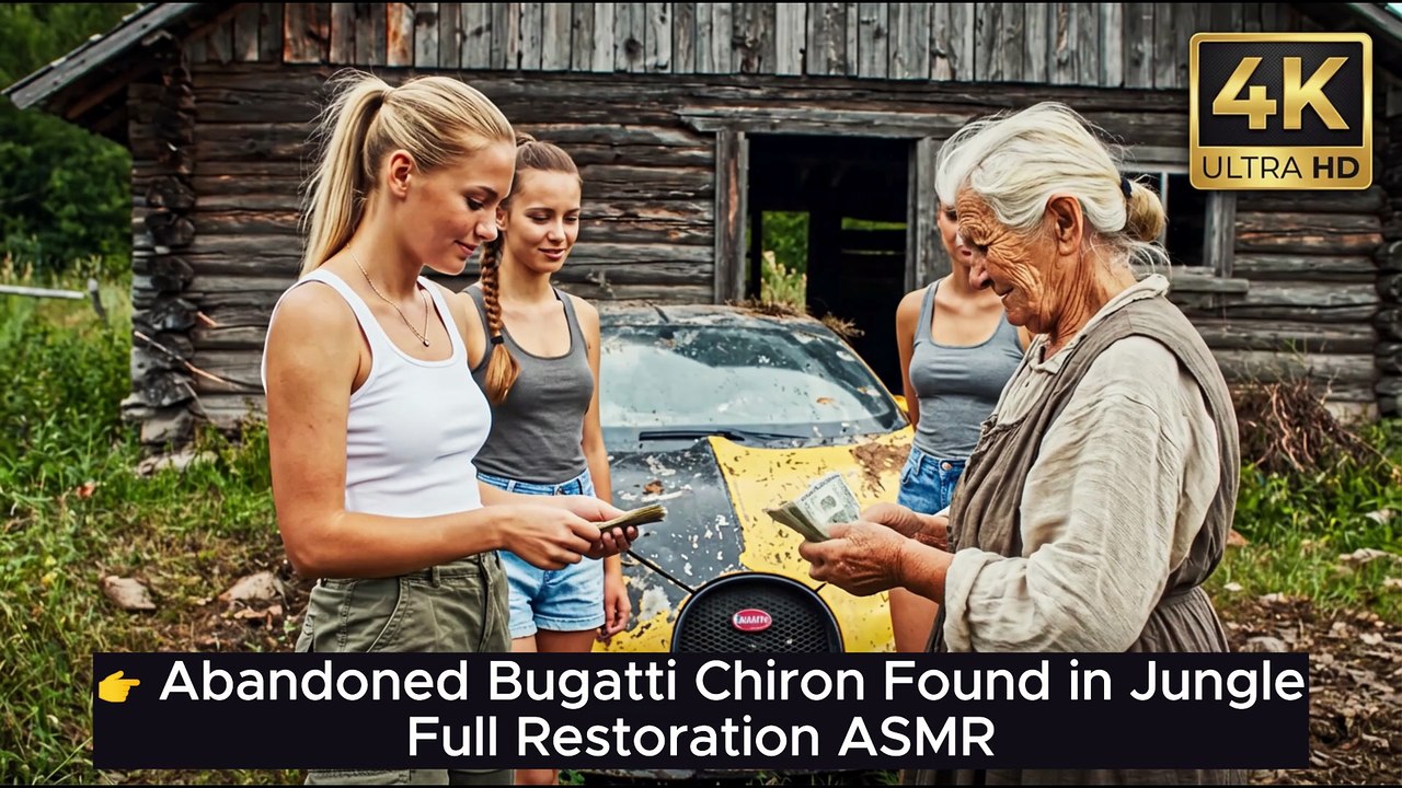 ASMR Car Restoration Video | Abandoned Bugatti Chiron Restoration | Satisfying ASMR Cleaning