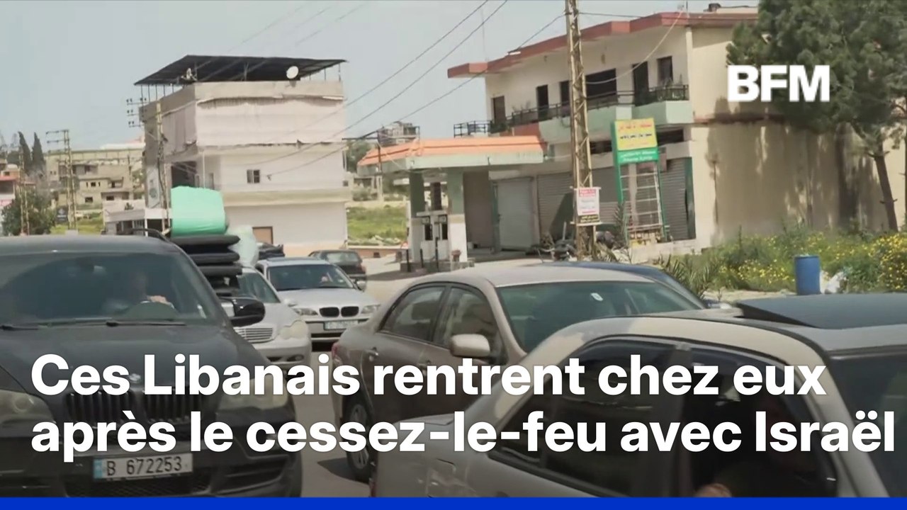 Guerre au Moyen-Orient: de très nombreux Libanais rentrent chez eux après l'accord de cessez-le-feu entre Israël et le Liban