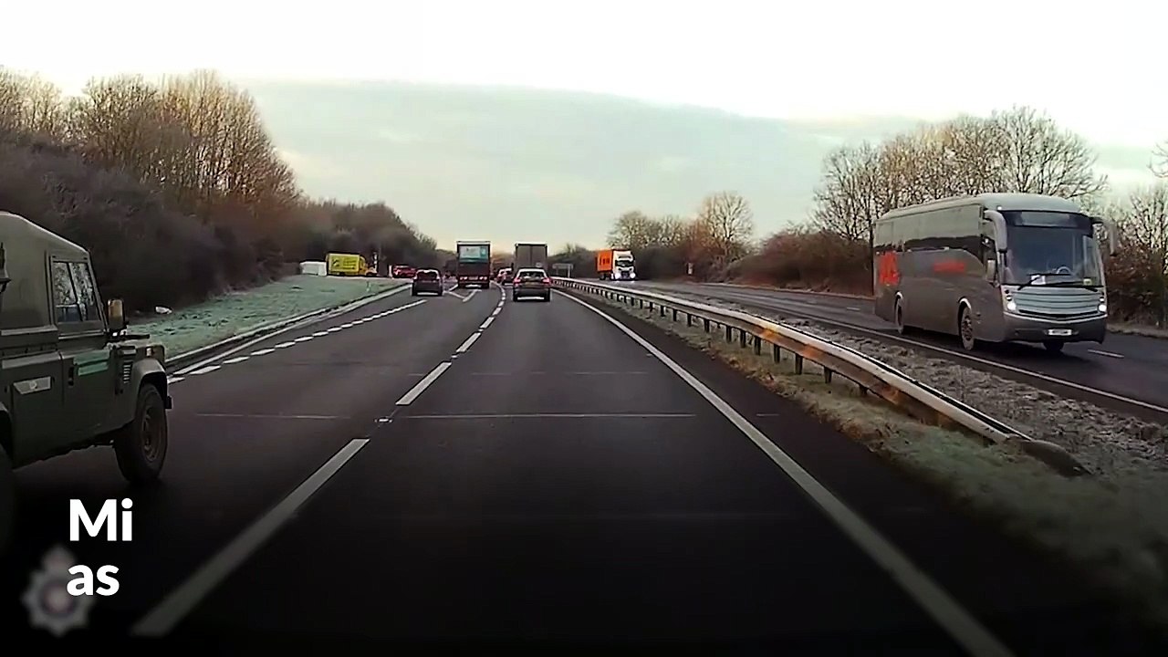 Military vehicle flies into the air in crash as driver given suspended sentence for careless driving
