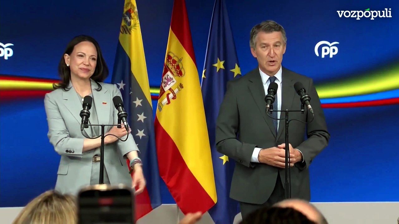 El recibimiento de FEIJÓO a MARÍA CORINA MACHADO