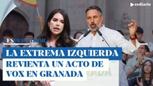 La extrema izquierda revienta un mitin de Vox: el partido de Abascal critica a Trump otra vez