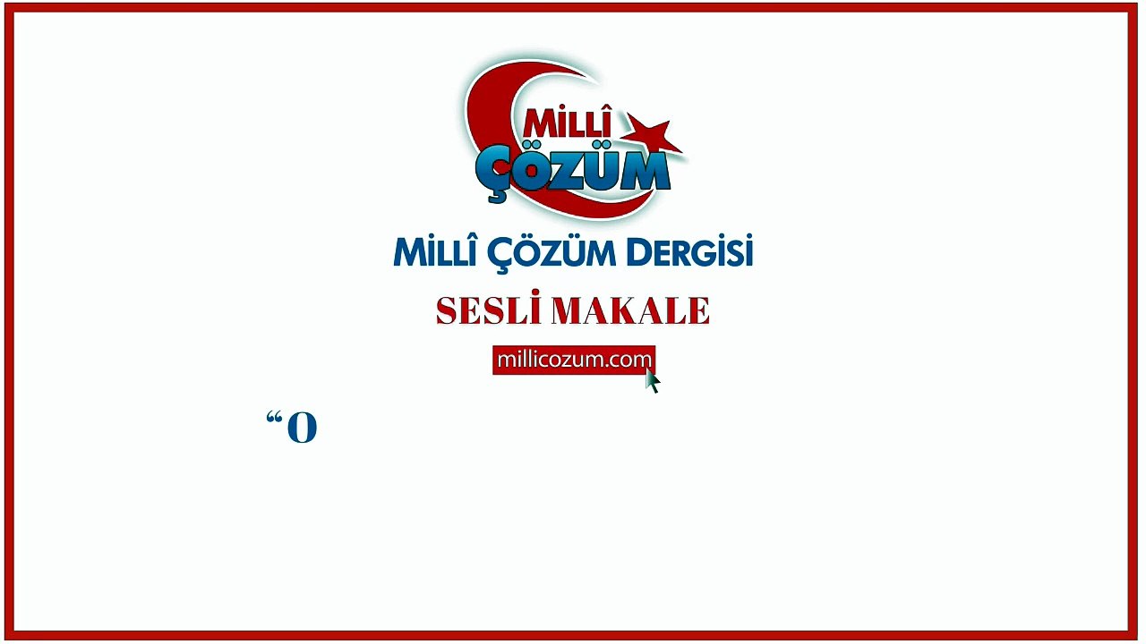 Türkiye'nin En Acil İhtiyacı; Bir Milli Mutabakat İktidarıdır!